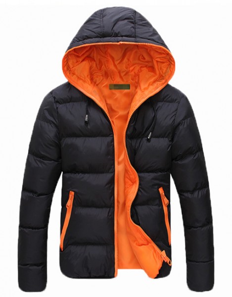 Dual Color Warm Hoodie Winter Coat Outwear Cotton Down Jacket For ...