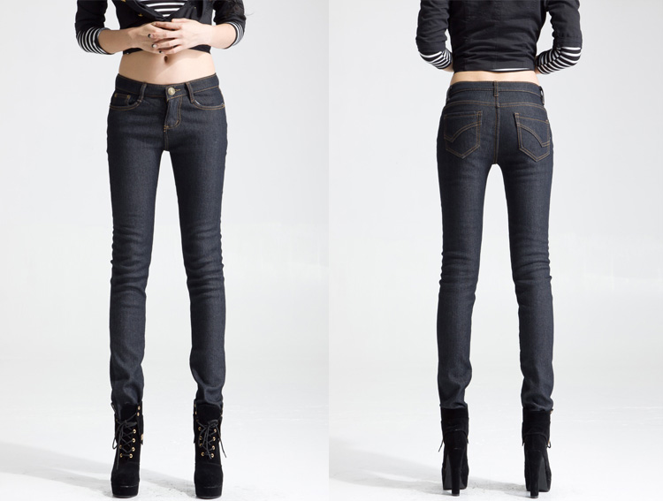 Women's Extra Thick Winter Slim Fit Jeans With Inner Cashmere Layer ...