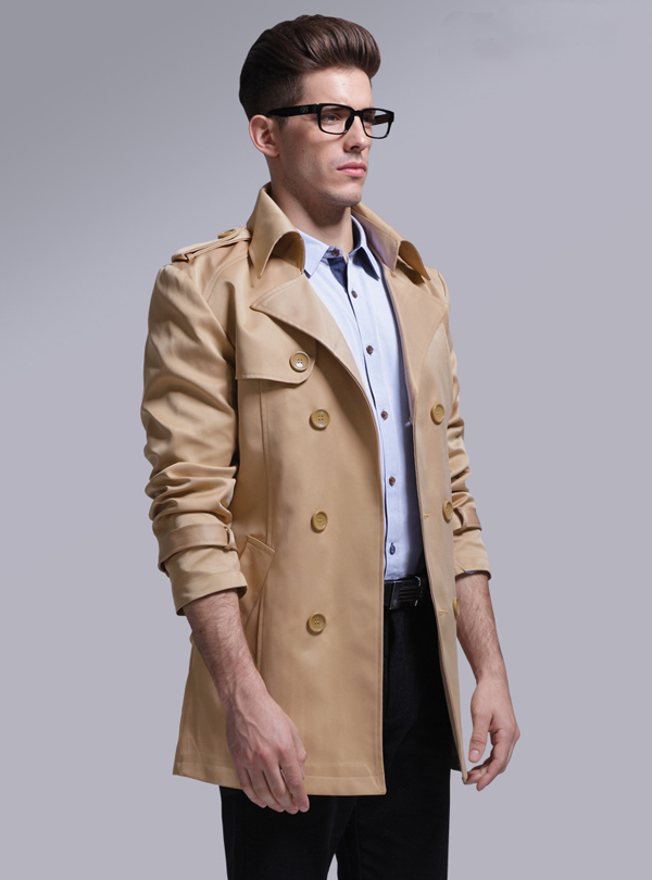 Men's Fashion Windbreaking Mid-Length Trench Coat - Winter Clothes