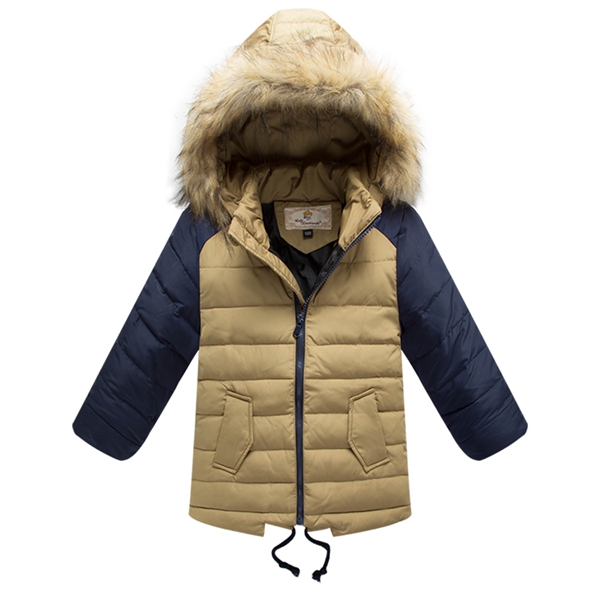 Kids Duck Down Winter Jacket OuterWear Detachable Hoodie - Winter Clothes