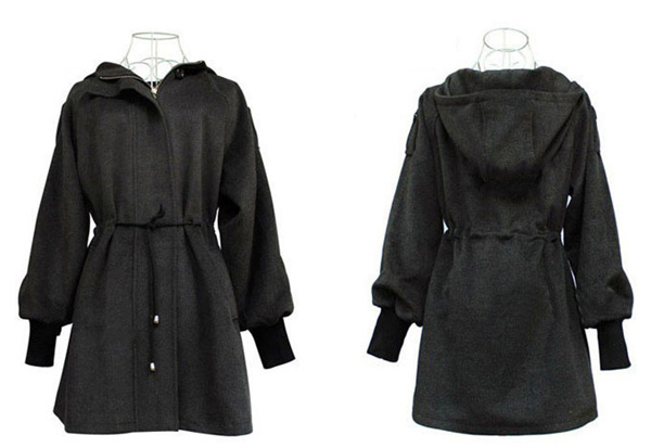 Korean Style Cotton Padded Mid Long Lady Boucle Coat - Winter Clothes